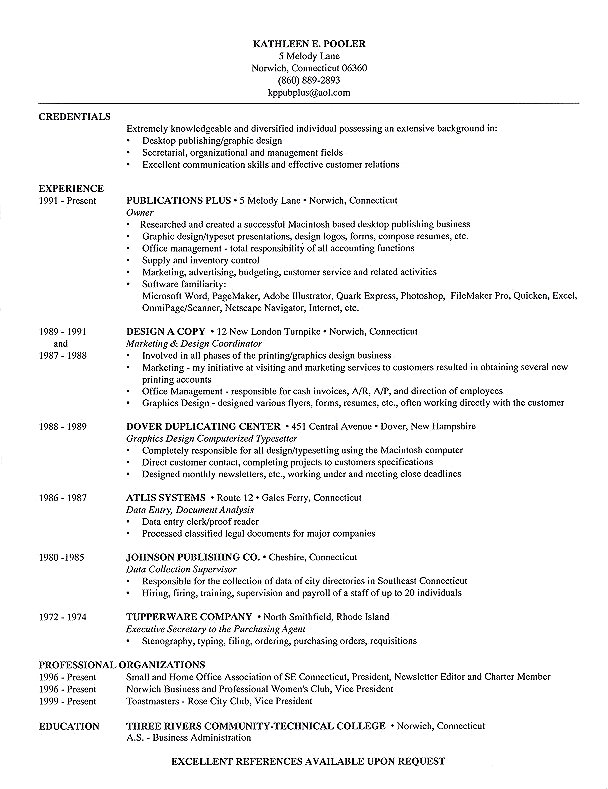 Example Resume Example Cv With Publications